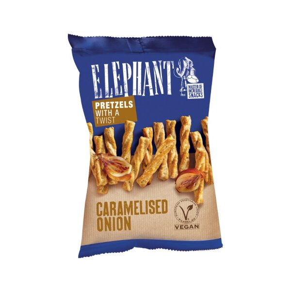Elephant Pretzels Twisted Caramelized Onion 80g